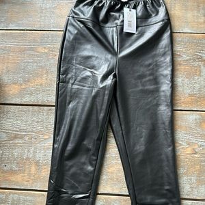 NWT WEWOREWHAT VEGAN LEATHER LEGGINGS